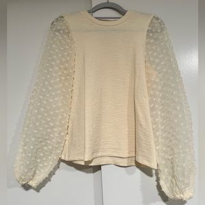 Maeve by Anthropologie Texture Sleeve Top